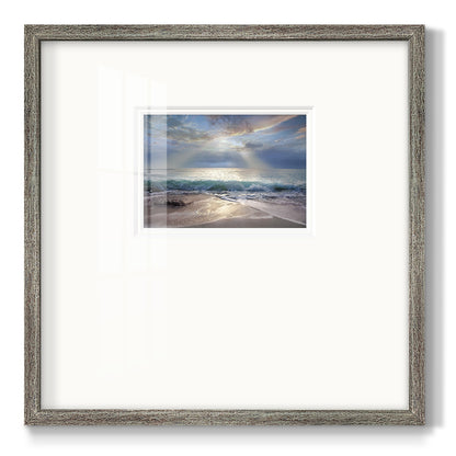 Aqua Blue Morning Premium Framed Print Double Matboard