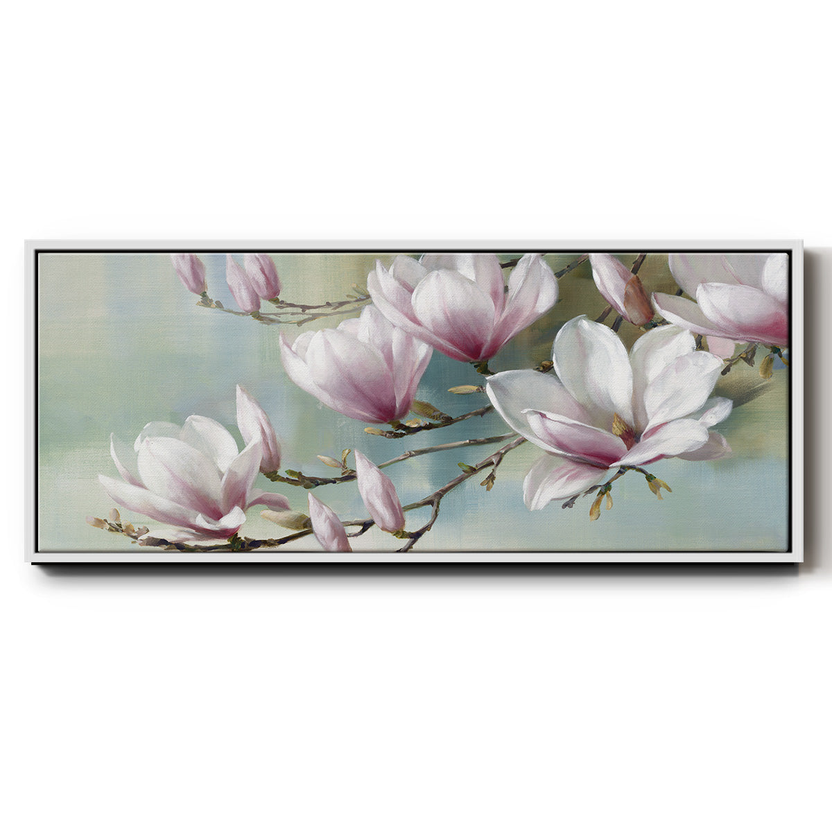 Magnolia Morning - Floater Framed Canvas Print