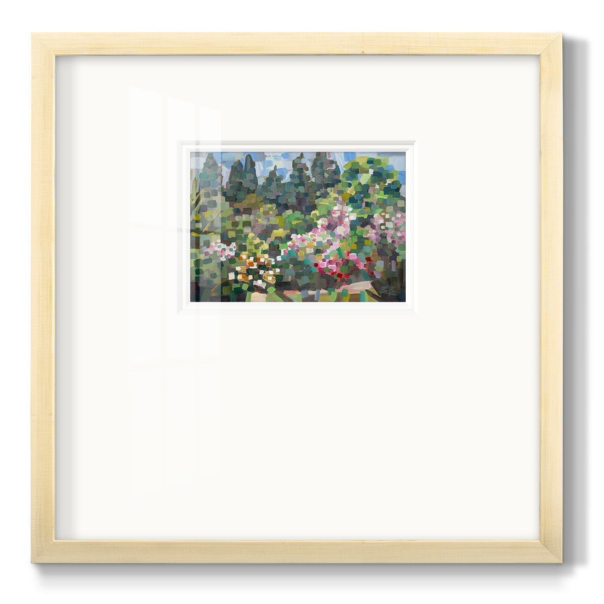 Arboretum in Spring- Premium Framed Print Double Matboard