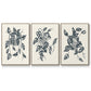 Growing Leaves IV - Framed Premium Gallery Wrapped Canvas L Frame 3 Piece Set - Ready to Hang