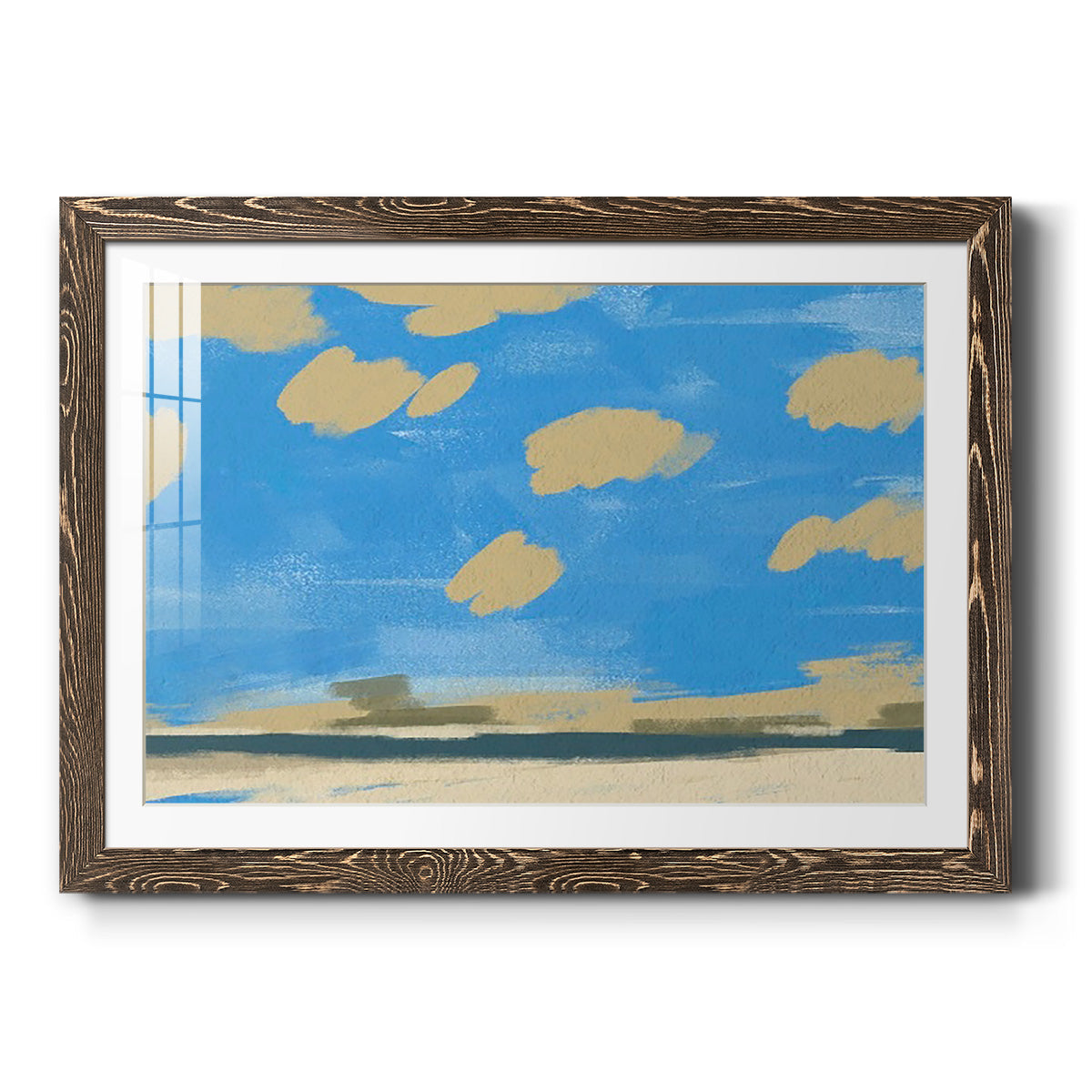 Textured Beachscape II - Barnwood Framed Art Print