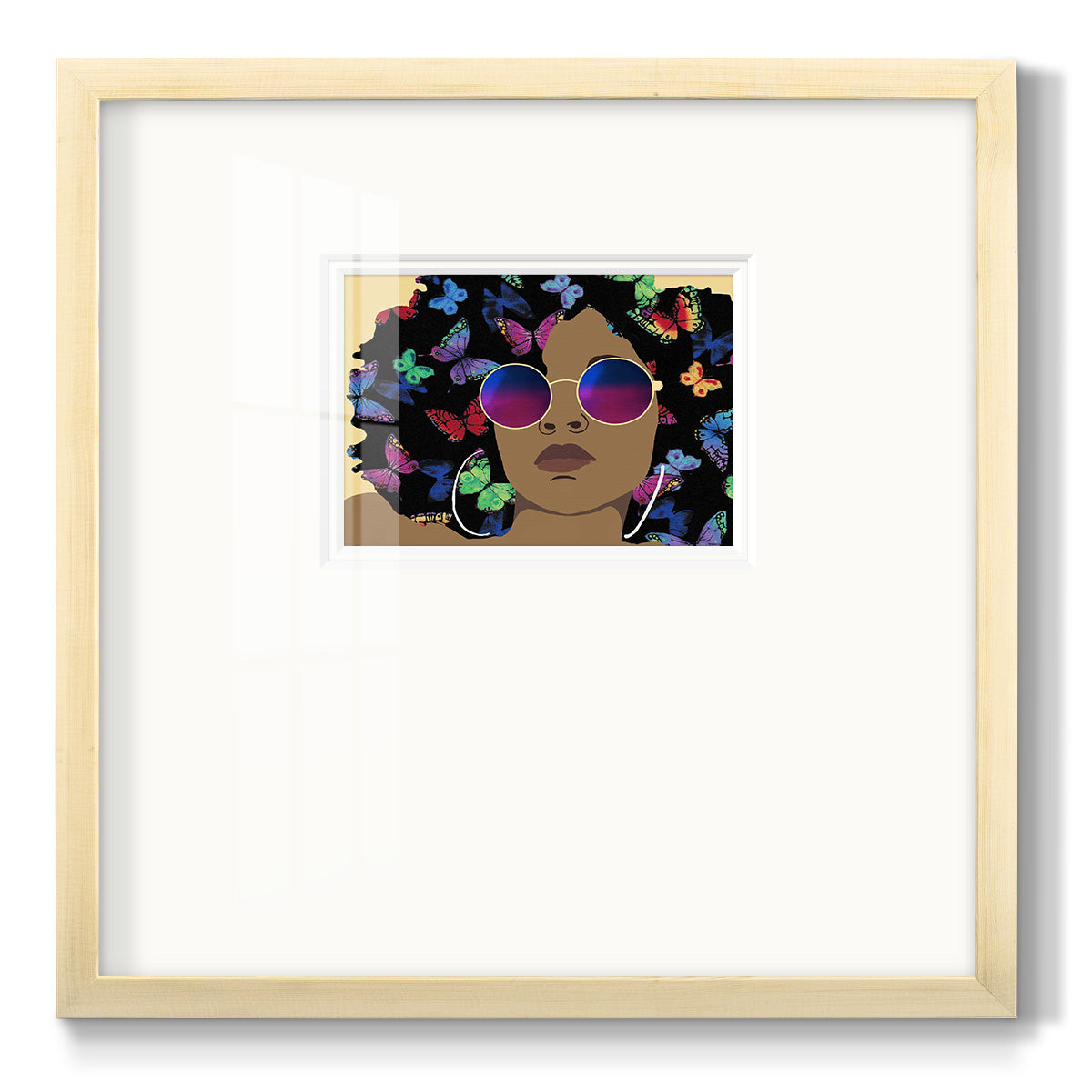 Butterfly Diva I Premium Framed Print Double Matboard