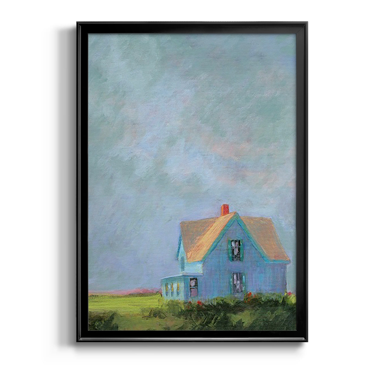 Blue Cape - Modern Framed Canvas Print