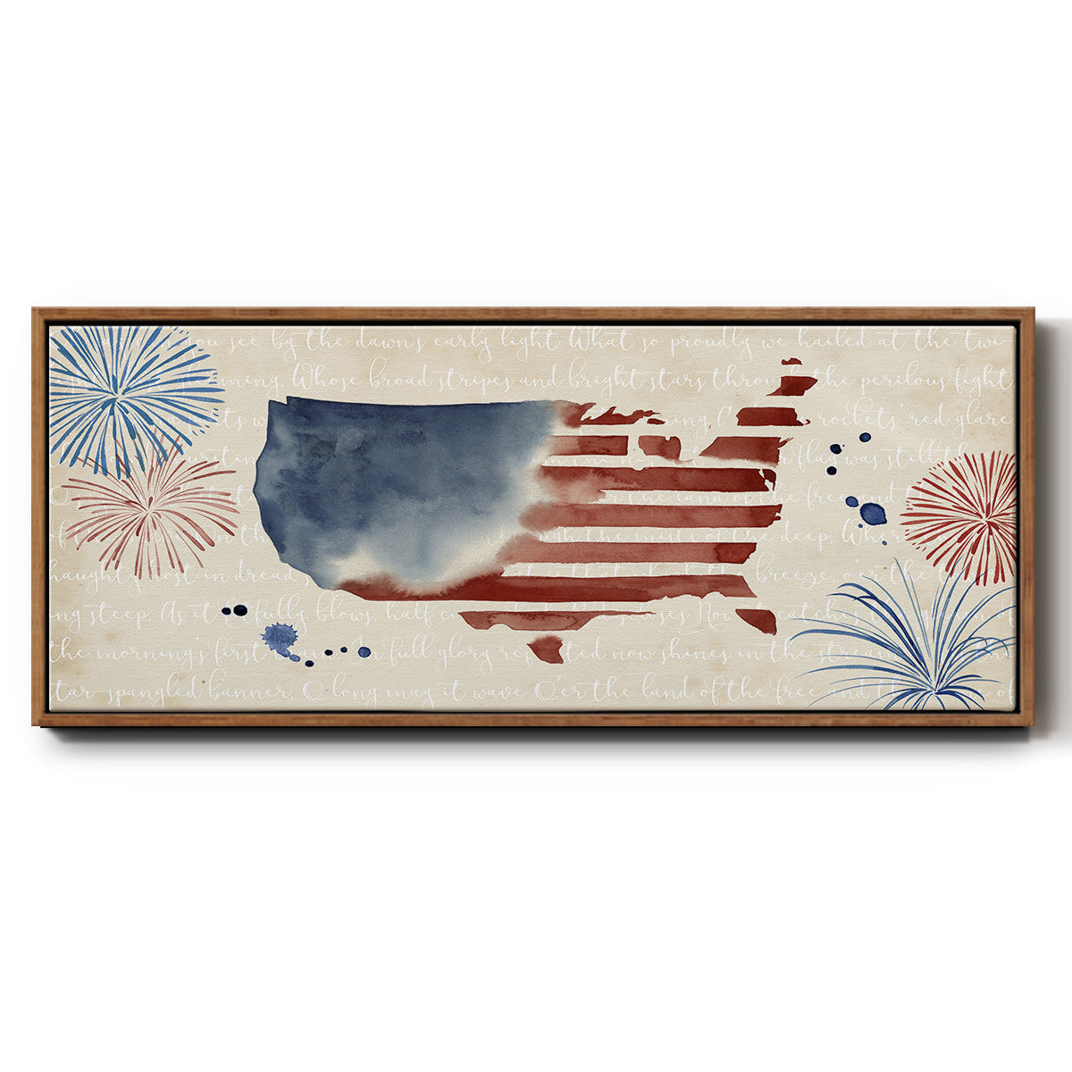 Fourth of July Collection C - Floater Framed Canvas Print