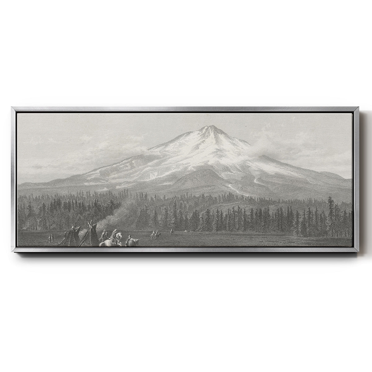 Mount Shasta - Floater Framed Canvas Print