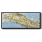 Mistral V in Azure - Floater Framed Canvas Print