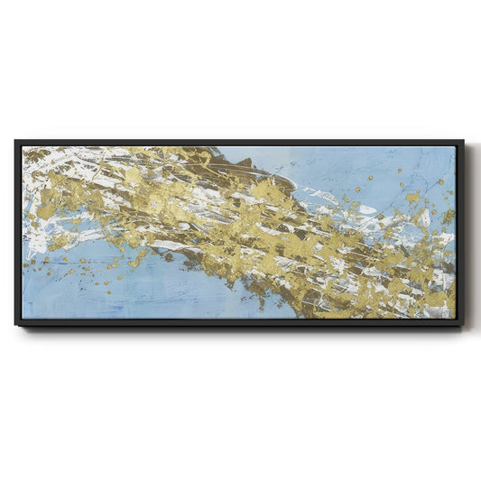 Mistral V in Azure - Floater Framed Canvas Print