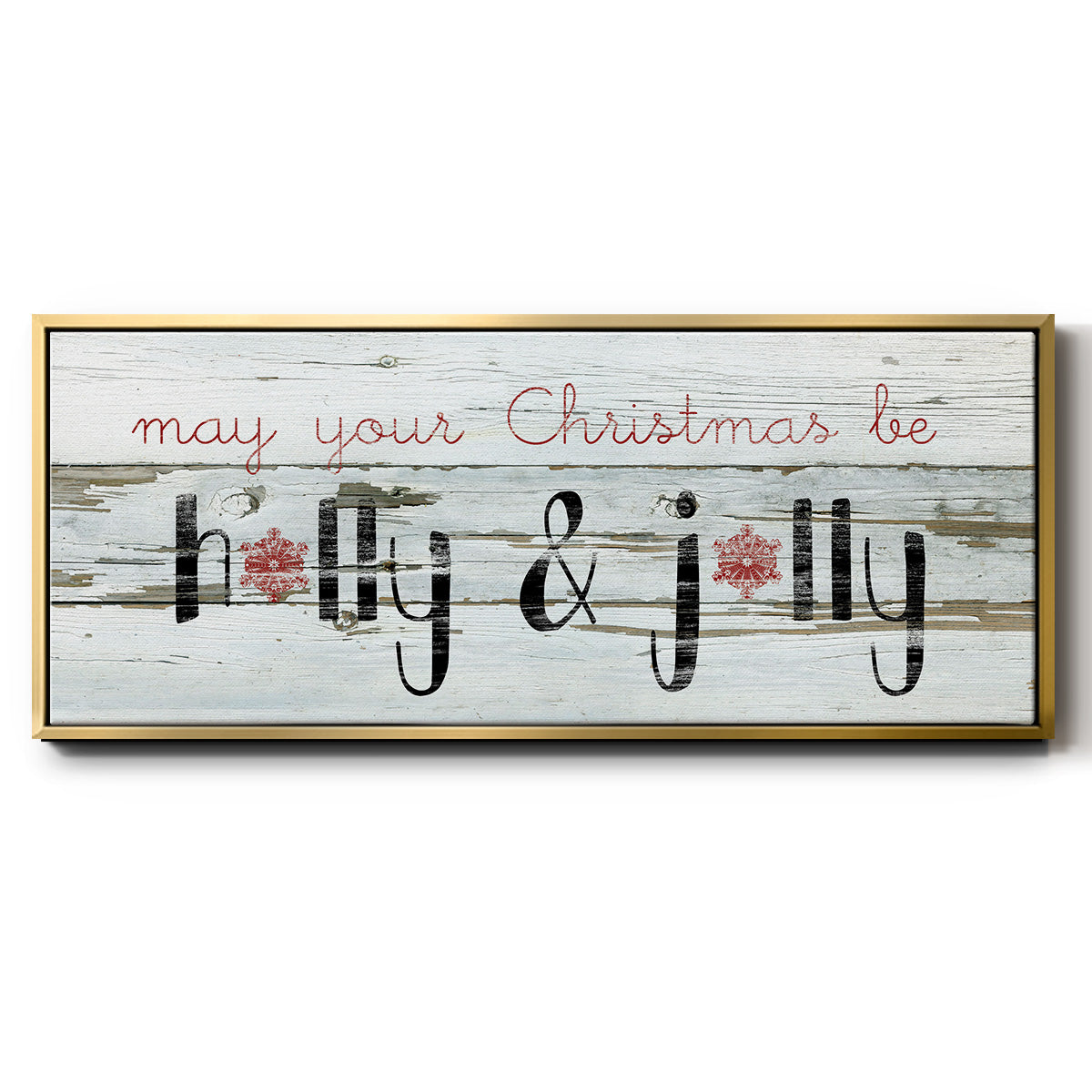 Holly & Jolly - Floater Framed Canvas Print