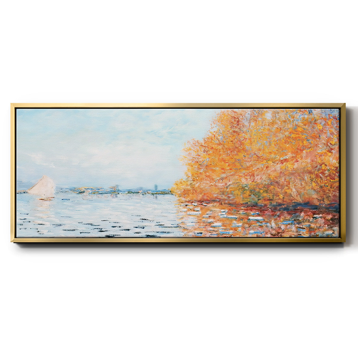 The Seine at Argentuil, 1874 - Floater Framed Canvas Print