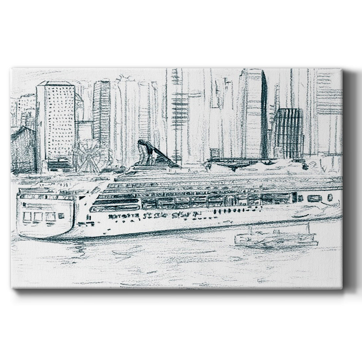 Ferryboats II Premium Gallery Wrapped Canvas - Ready to Hang