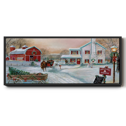 Christmas Tree Farm - Floater Framed Canvas Print