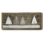 Wooded White Christmas Collection D - Floater Framed Canvas Print