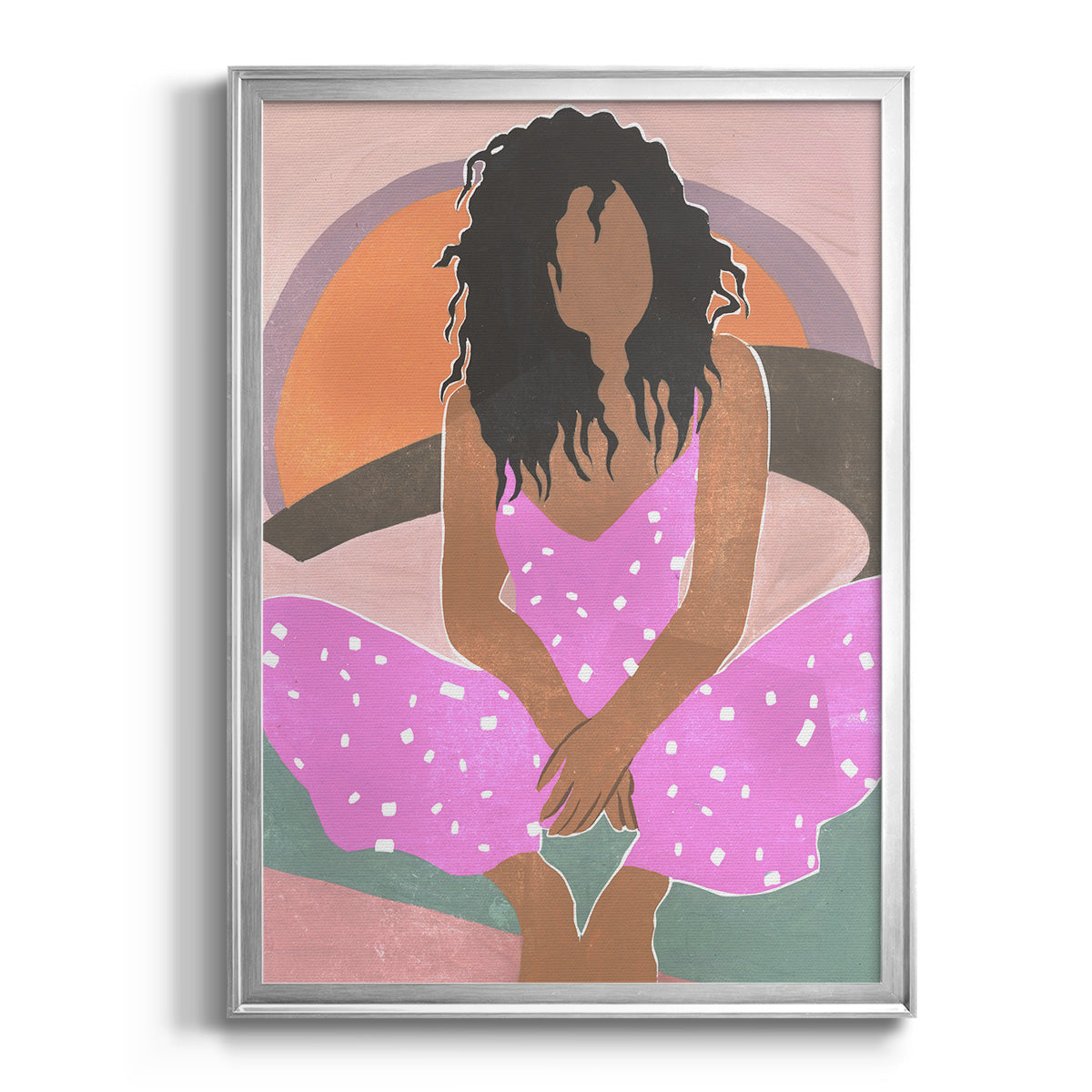 Curly Lady IV - Modern Framed Canvas Print