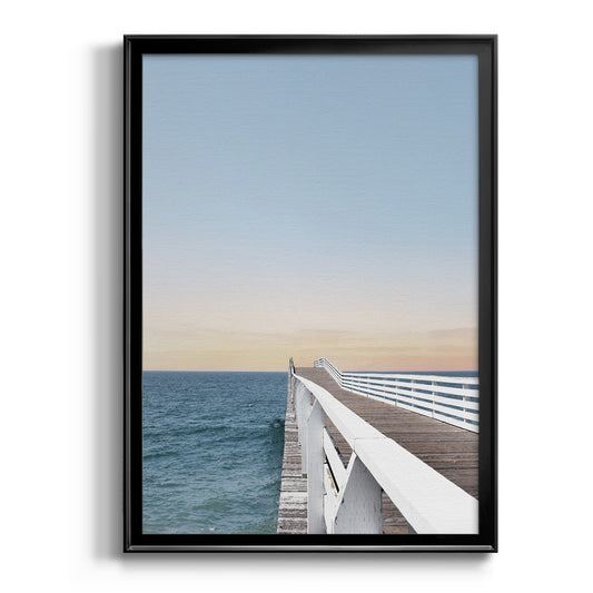 Day at the Pier - Modern Framed Canvas Print