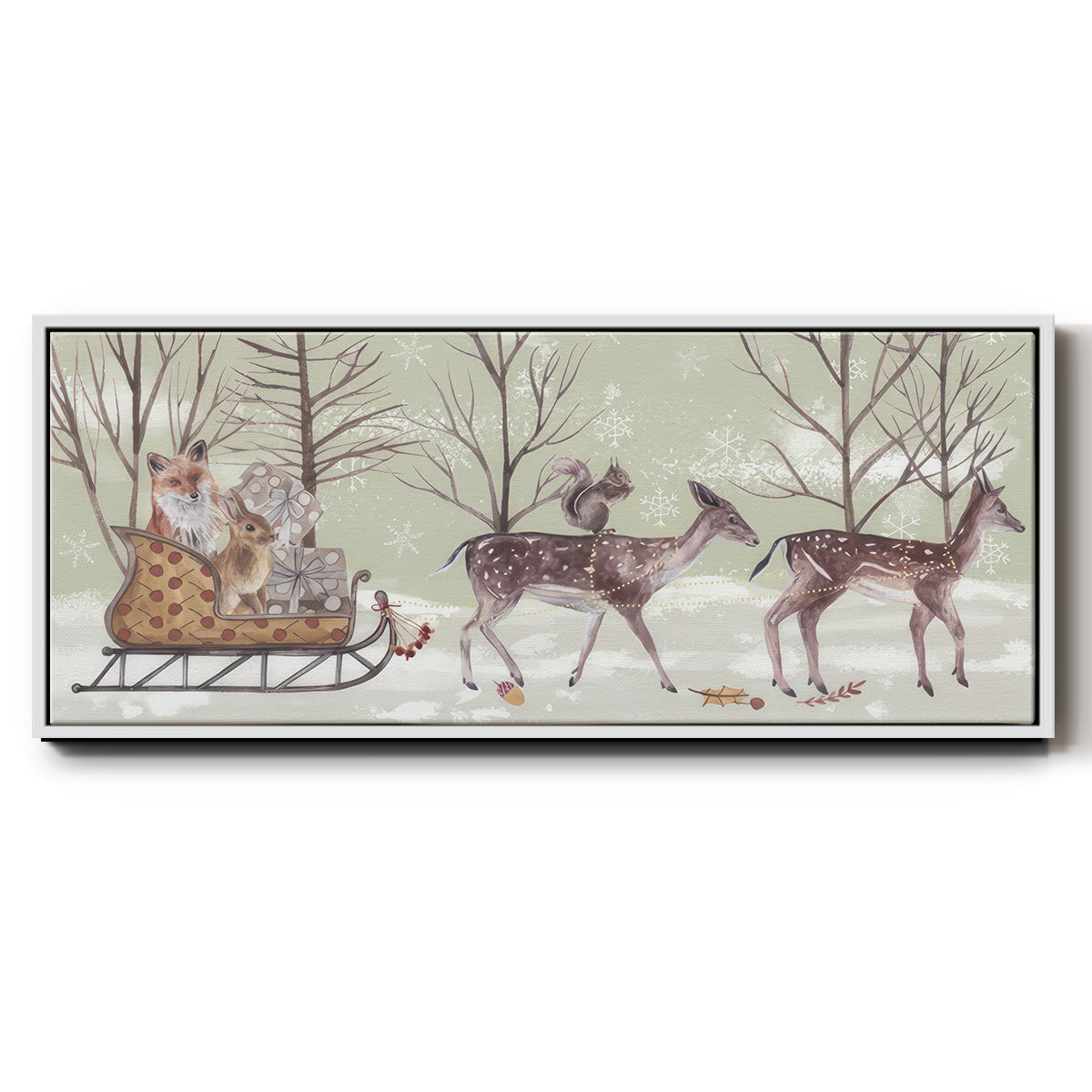 Christmas Time Collection D - Floater Framed Canvas Print