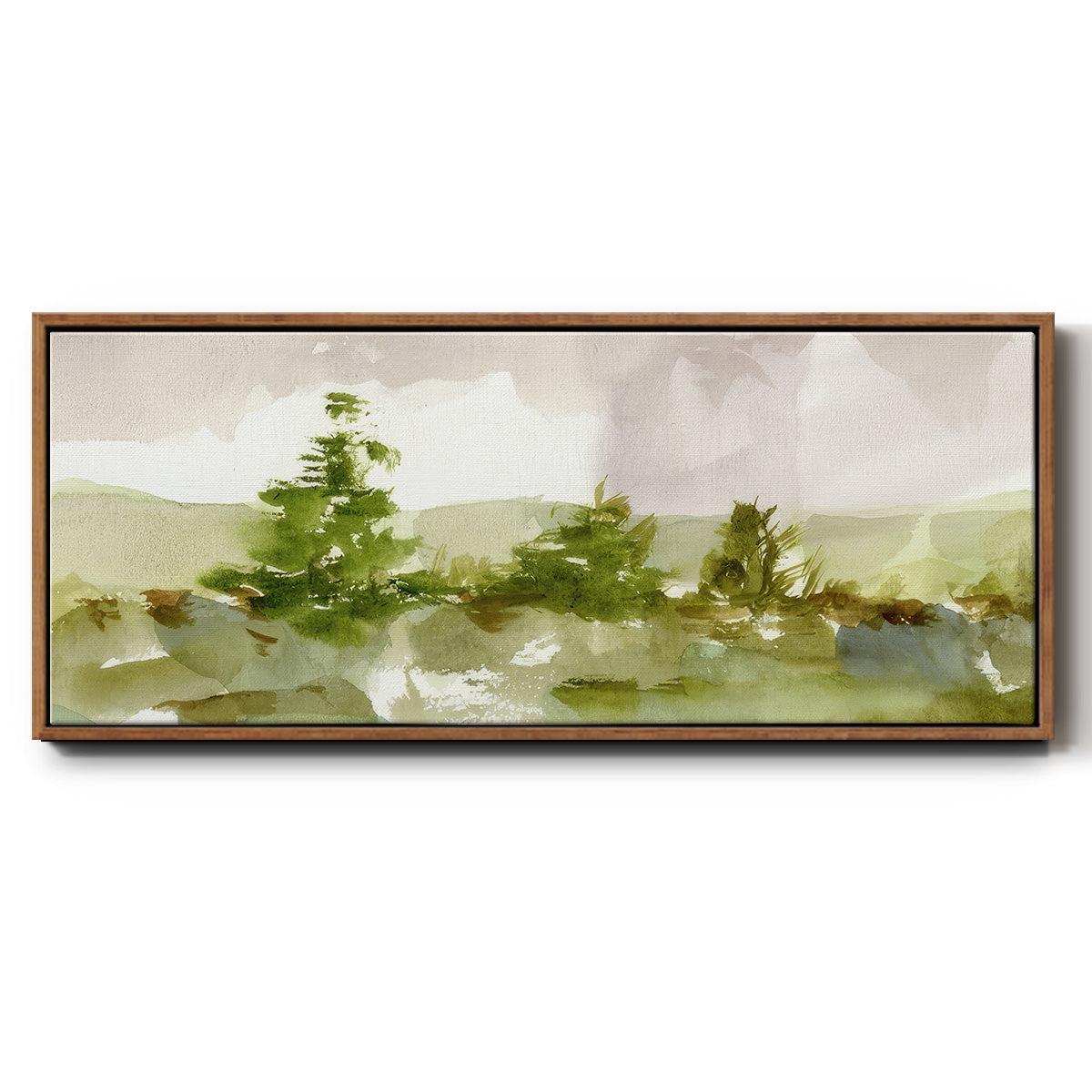 Morning Retreat I - Floater Framed Canvas Print