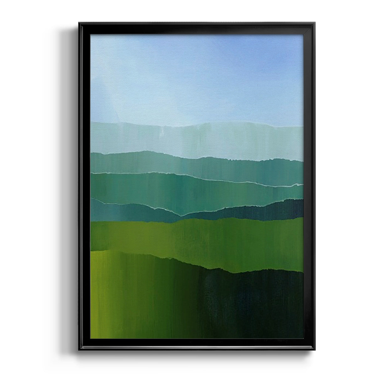 Blue Ridge Fade II - Modern Framed Canvas Print