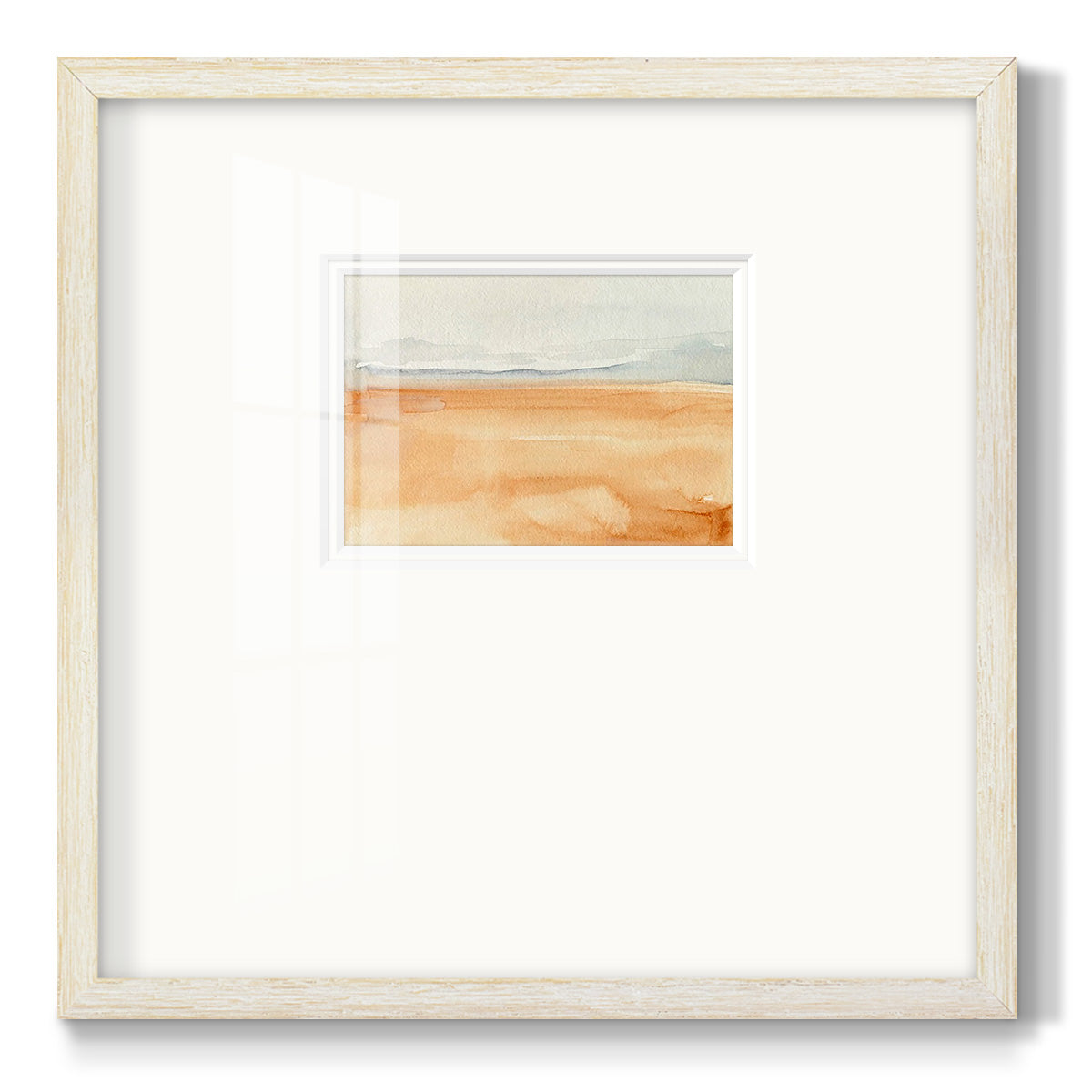 Ash Blue Horizon I - Double Matboard Framed Print