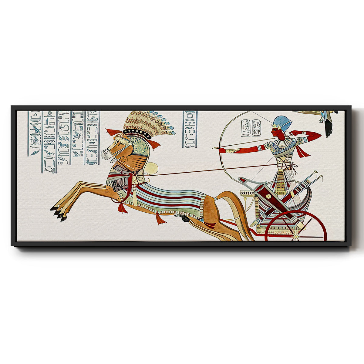 Egyptian Chariots I - Floater Framed Canvas Print