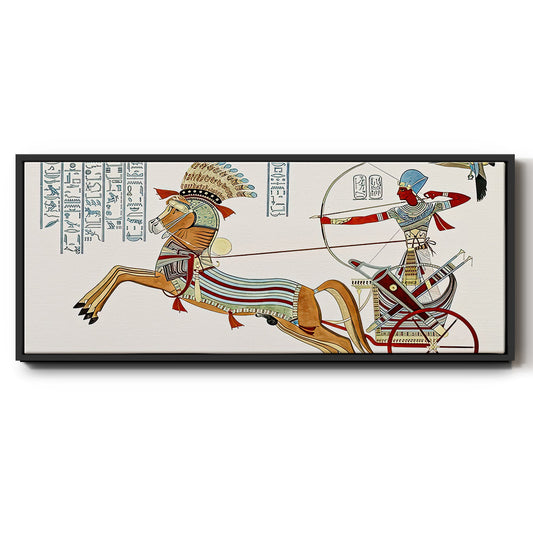 Egyptian Chariots I - Floater Framed Canvas Print
