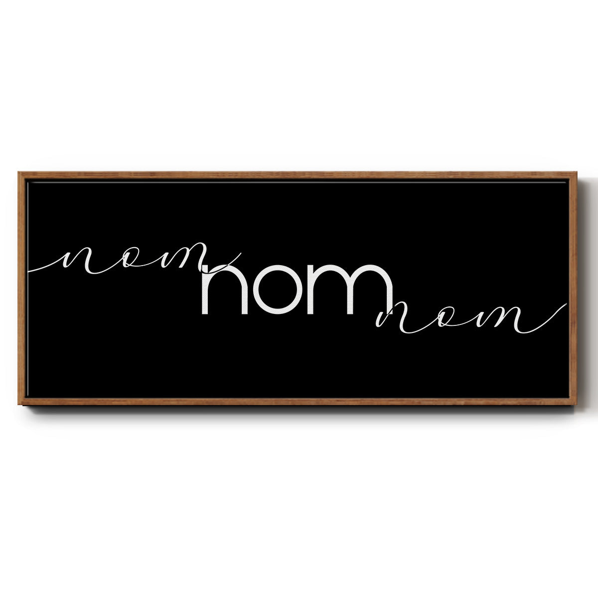Nom Nom Nom - Floater Framed Canvas Print