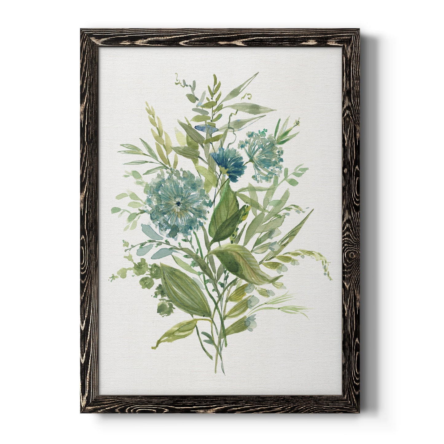 Greenery II - Barnwood Framed Canvas Print
