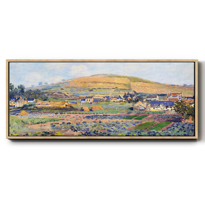 The Mount Riboudet in Rouen at Spring, 1872 - Floater Framed Canvas Print