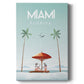 Illustrated Miami Beach II Premium Gallery Wrapped Canvas - Ready to Hang