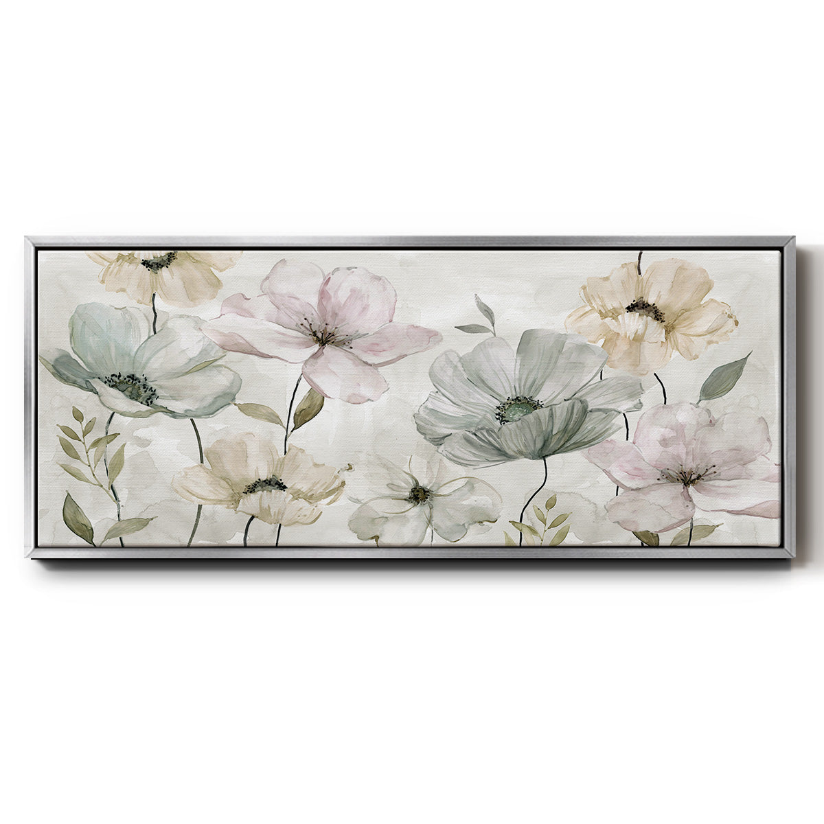 Garden Grays - Floater Framed Canvas Print