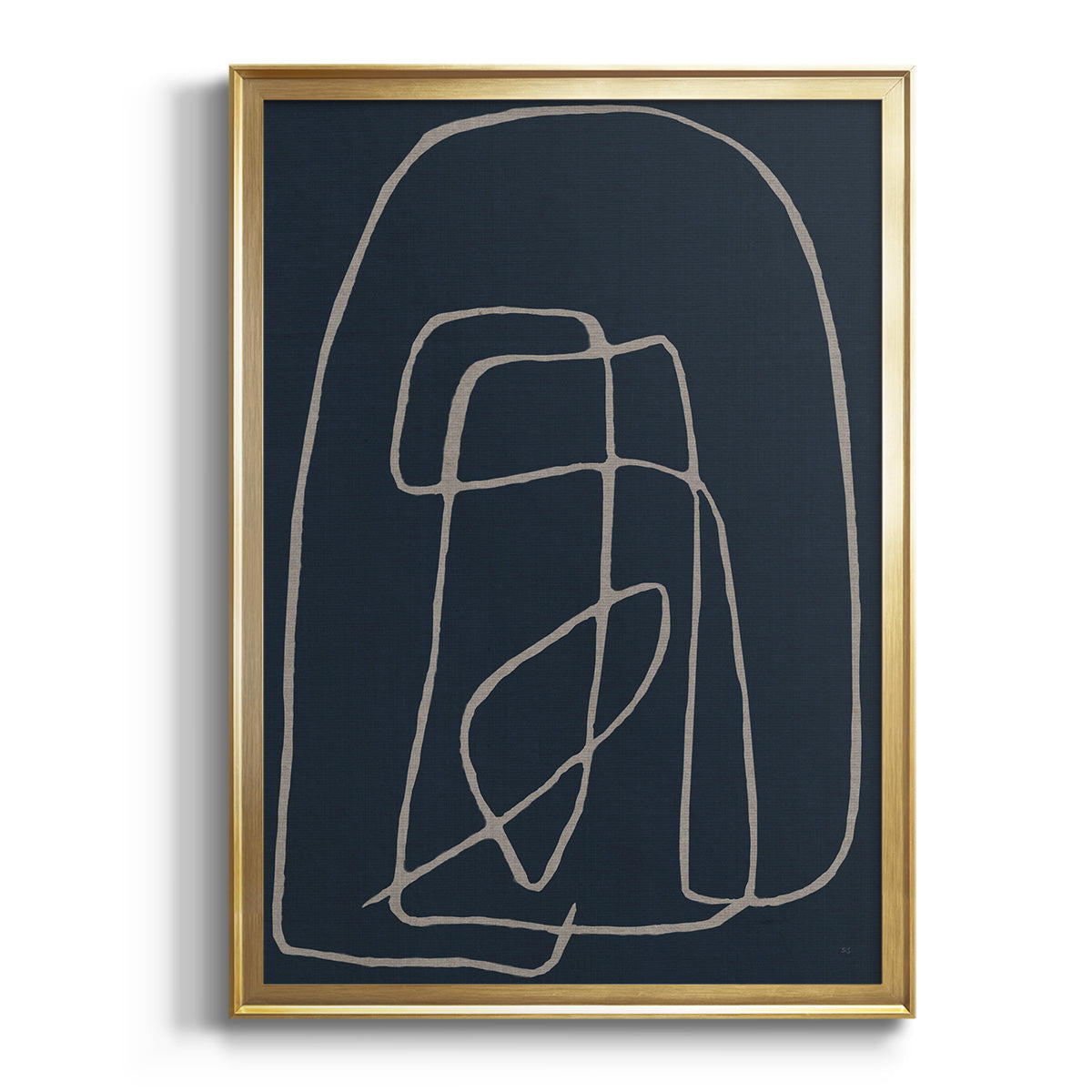 Shapes and Night Sky I - Modern Framed Canvas Print