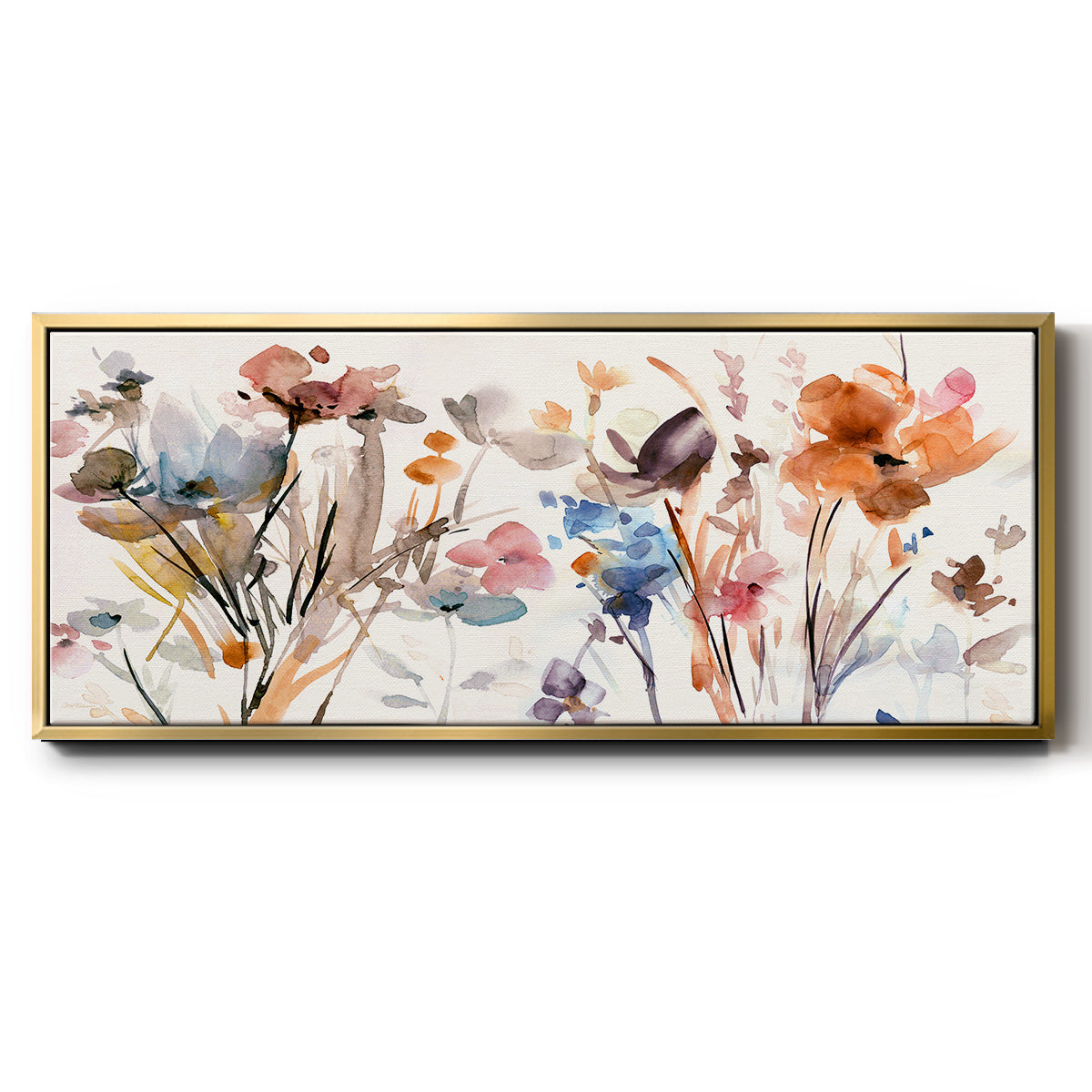 Pop Garden - Floater Framed Canvas Print