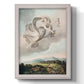 Classical allegorical depiction of the goddess Flora by Robert John Thornton printed on canvas in an ornate weathered white frame with a vertical orientation.