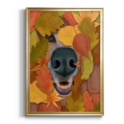 Sniffing Out Autumn - Modern Framed Canvas Print