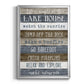 Simple Lake Rules - Modern Framed Canvas Print