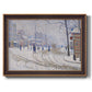 Snow, Boulevard de Clichy, Paris - Ornate Framed Canvas Print