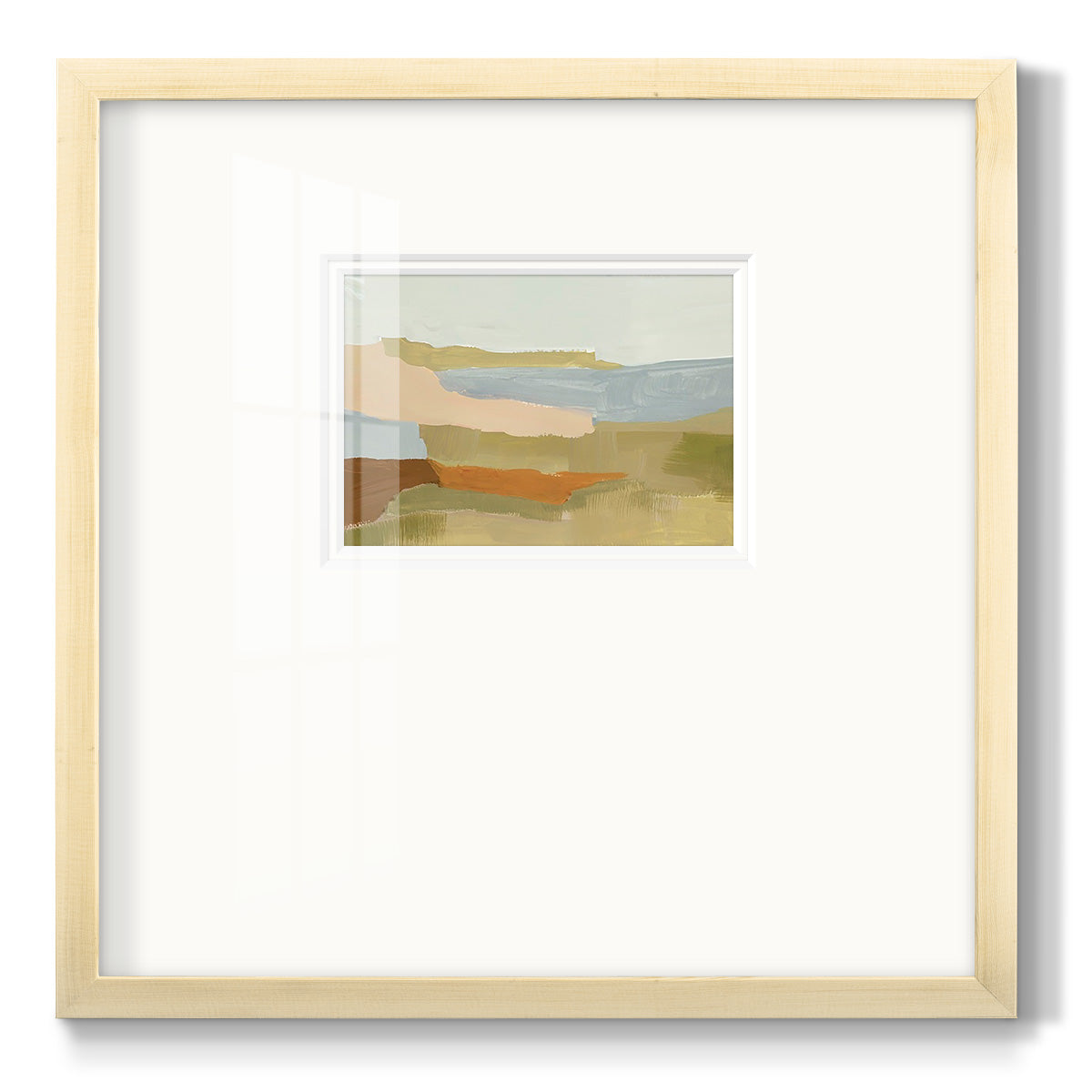 Stacked Landscape IV - Double Matboard Framed Print