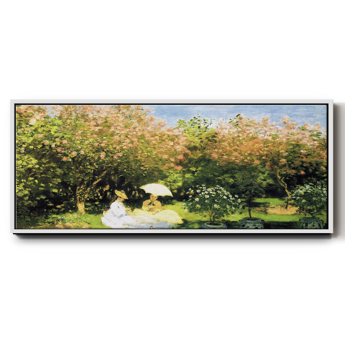 The Garden, 1872 - Floater Framed Canvas Print