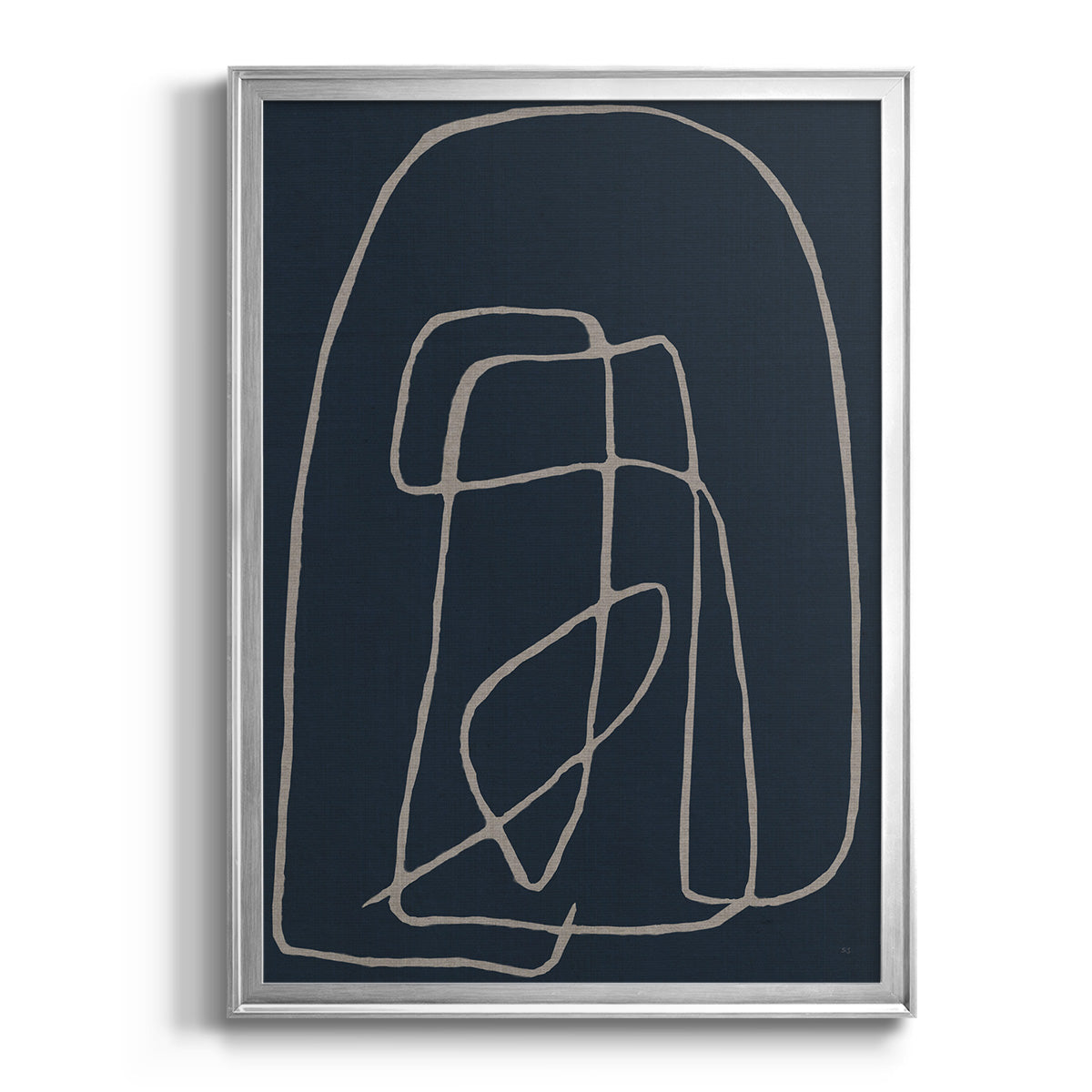 Shapes and Night Sky I - Modern Framed Canvas Print