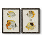 Yellow & Grey Fish I - Premium Framed Canvas 2 Piece Set - Ready to Hang