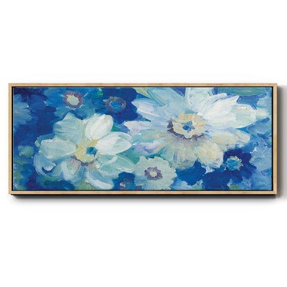 Blue Nocturne I - Floater Framed Canvas Print