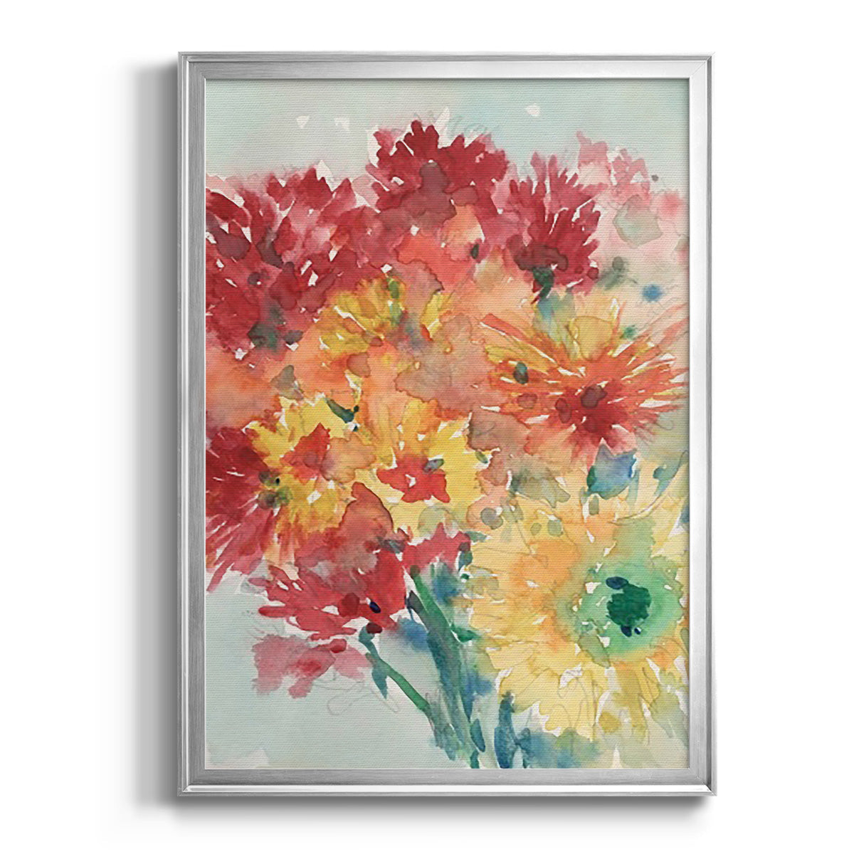 Floral Treats II - Modern Framed Canvas Print