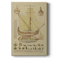 Antique Ship Plan I Premium Gallery Wrapped Canvas - Ready to Hang