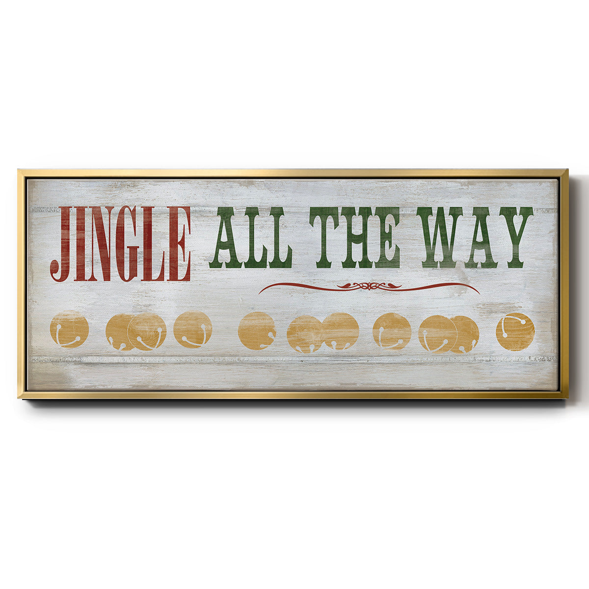 Jingle All the Way - Floater Framed Canvas Print