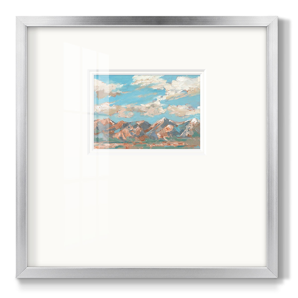 Pastel Western Vista I - Double Matboard Framed Print