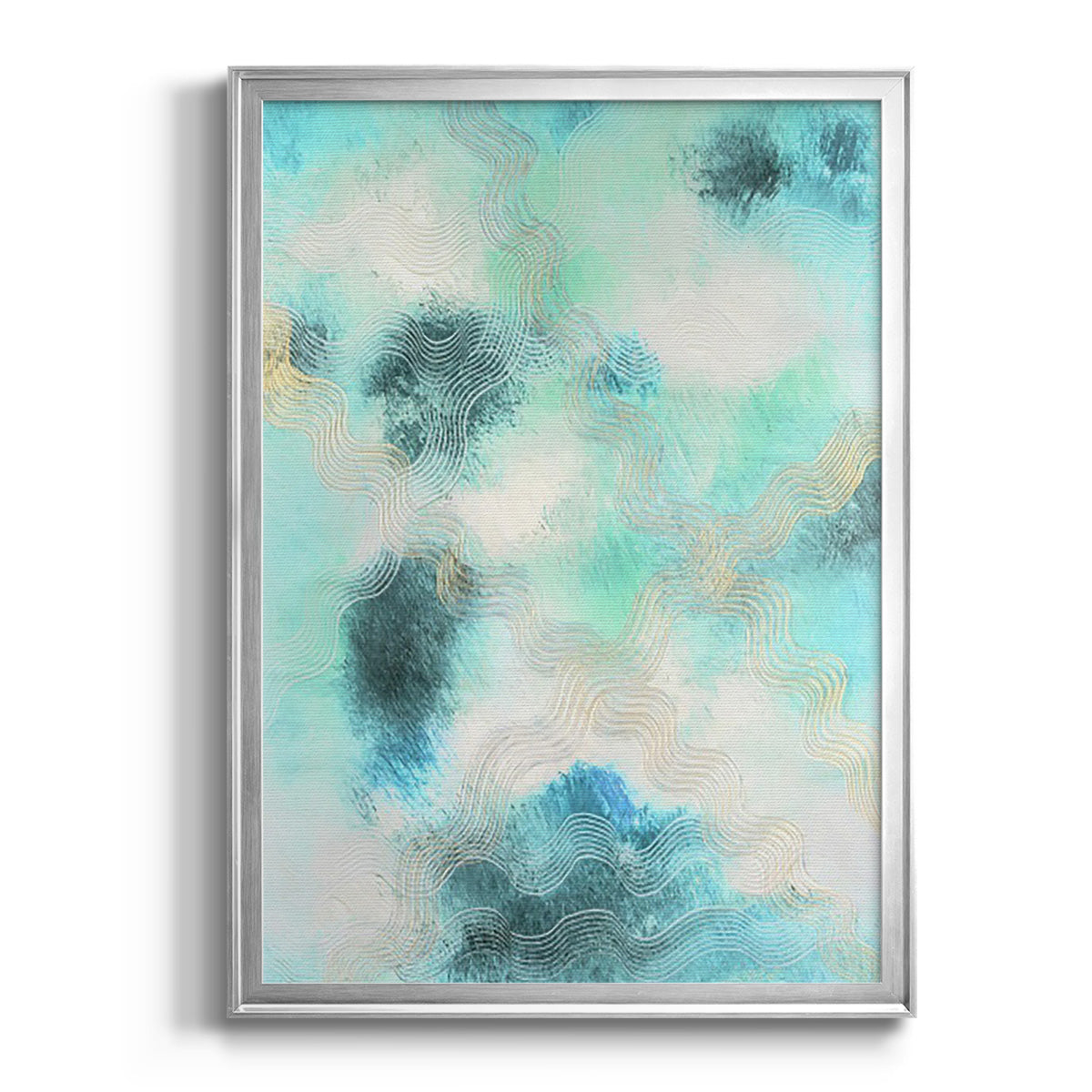 Blue Shift I - Modern Framed Canvas Print