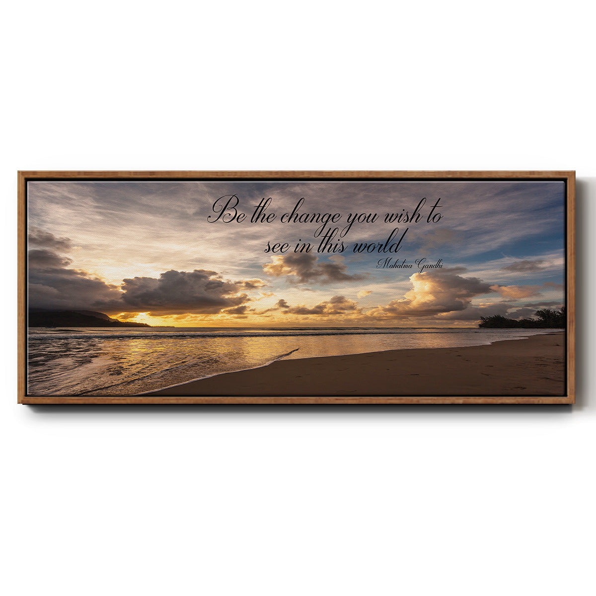 Be The Change - Floater Framed Canvas Print