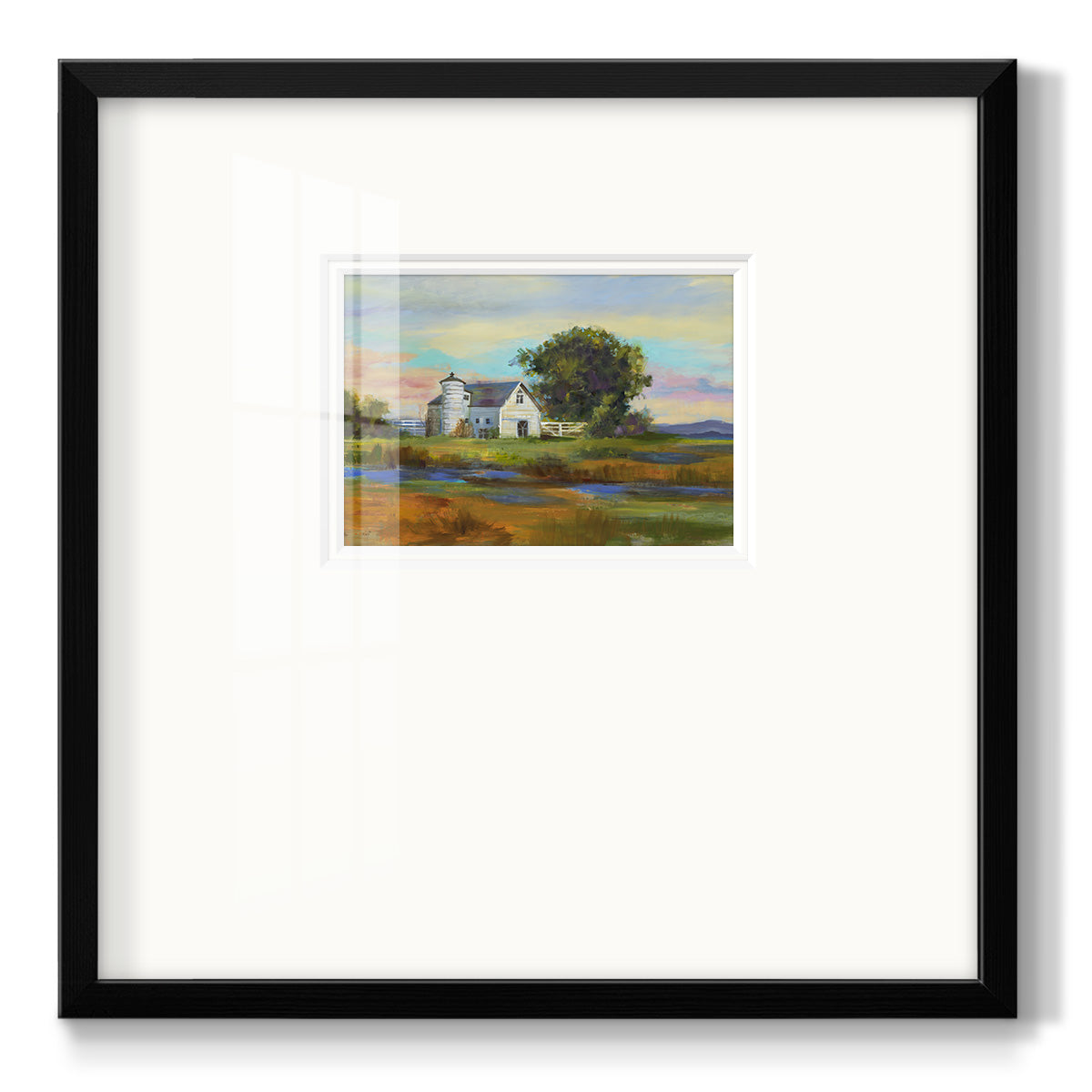 Down by the Barn - Double Matboard Framed Print