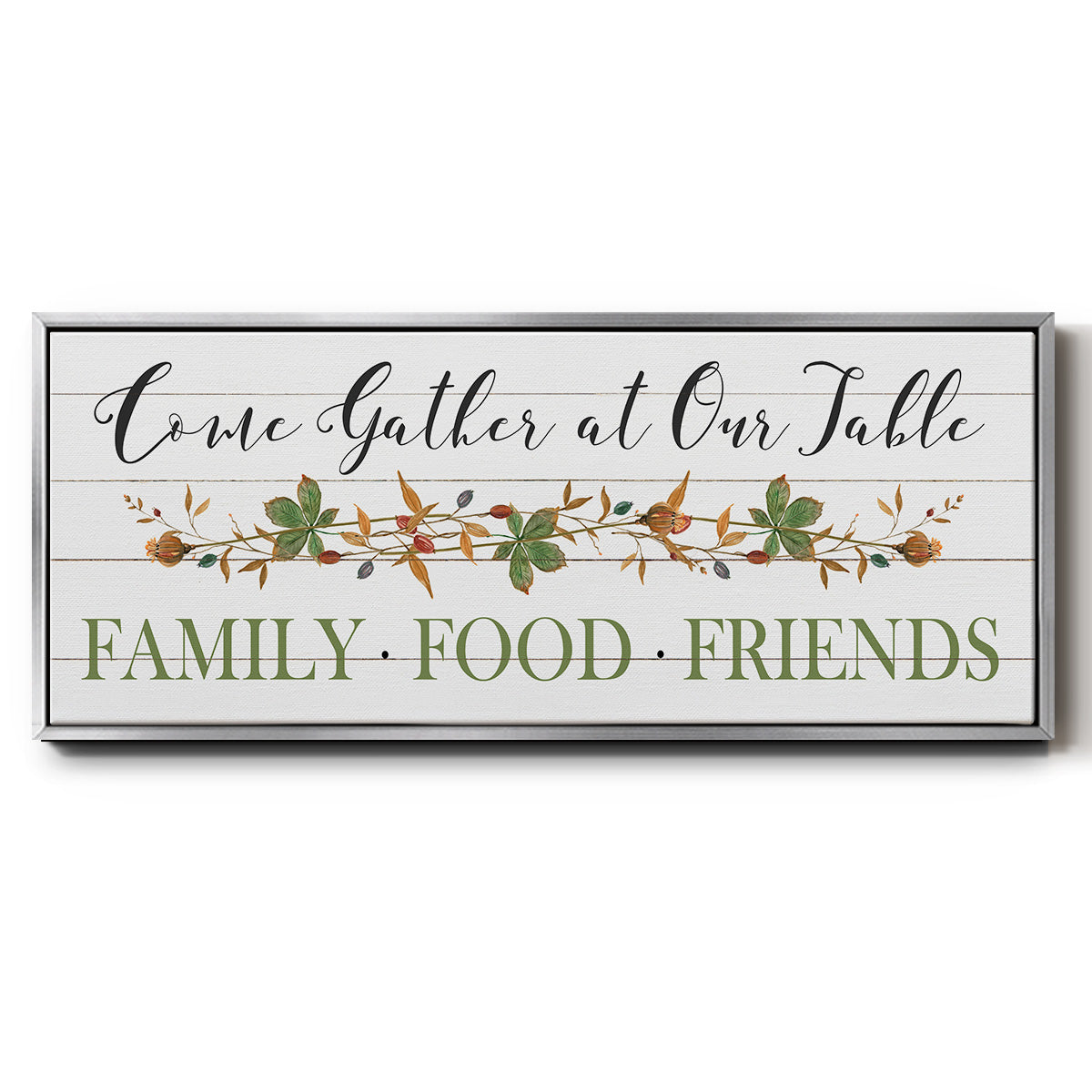 Feeding Friends I - Floater Framed Canvas Print