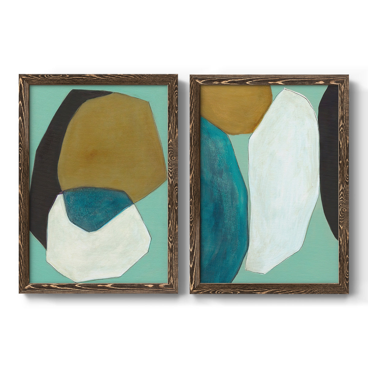 Boulder I - Premium Framed Canvas 2 Piece Set - Ready to Hang