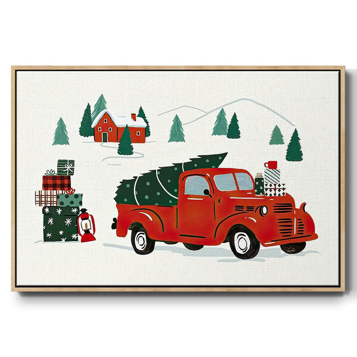 Going to Grandmas Collection A - Floater Framed Canvas Print